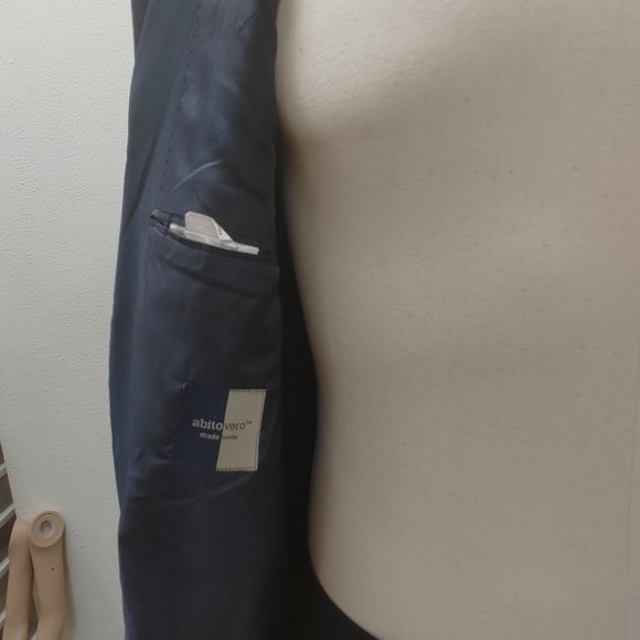 DARK BLUE 2 PC SUIT BY ABITOVERO SIZE 40R - Picture 4 of 12